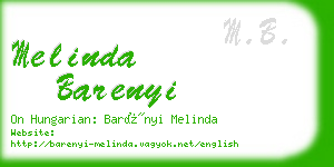 melinda barenyi business card